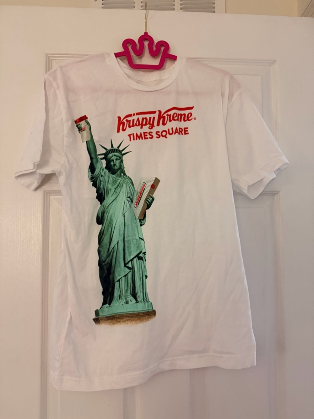 Krispy Kreme Times Square White Graphic Tee